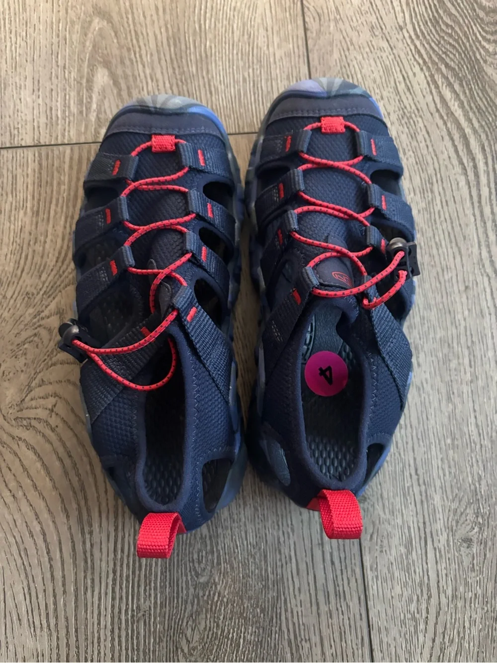 Keen Kids Navy and Red Outdoor Sandals NWOT
